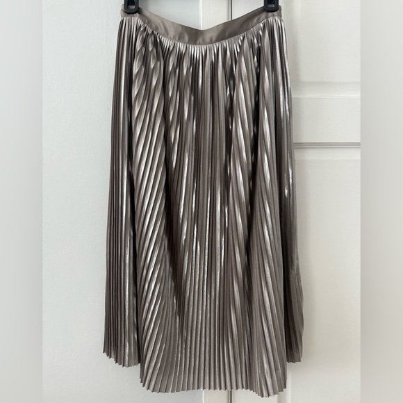Banana Republic Dresses & Skirts - Banana Republic Metallic Silver Midi Skirt